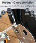 Close-up of 4 Piece Revolving Handwheel Handle Set With M12 Threaded Stem, Zinc Alloy Steel, highlighting features and finish
