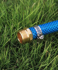 Heavy Duty Garden Hose Repair Connector Set With Clamps Aluminum Quick Connect Fittings For Three Quarter Inch And Five Eighth Inch Hoses