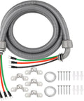 8 Ft Non Metallic Liquid Tight Conduit Kit With Pre Wired Electrical Whip And 3 X 10AWG THHN Copper Wires, connectors, and mounts