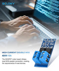 Six Piece Dual High Power MOSFET Trigger Switch Drive Module Kit With 0-20KHz PWM Adjustment shown next to laptop
