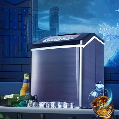 Killer Countertop Ice Maker Drops 55 Pounds Of Cubes Daily With Zero Hassle featuring sleek ABS shell and clear ice compartment.