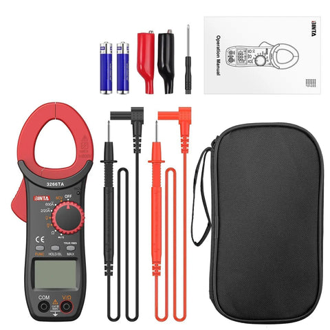DIY Friendly Clamp Meter And Multimeter Combo With Auto Range 2000 Counts NCV TRMS 600A AC Clamp and accessories