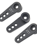 Beefy Metal 25T servo horn 25 teeth steering arm, set of three black aluminum CNC machined pieces for RC cars and trucks