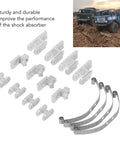 Leaf Spring Suspension Steel Bar Kit For WPL B4 24 1/16 RC Car Upgrade with silver aluminum parts and leaf springs