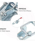 Beefy Heavy Duty Toggle Clamp Set Galvanized Iron With Corrosion Protection 2 Pack Quick Release Latch Clamp Holds Up To 2183 Lbs Built For Marine Gear Transport Case And Tough Tool Box close-up
