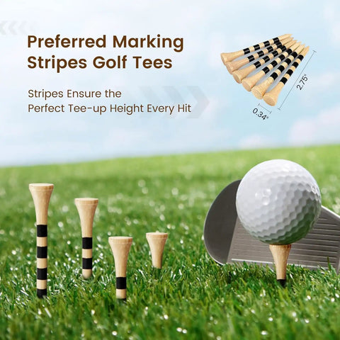 All In One Golf Accessories Kit For Men With Leather Case Including 3 Golf Balls, 12 Tees, Multifunctional Divot Knife, Monocular