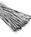 Heavy Duty Stainless Steel Zip Ties 304 Self Locking Cable Ties 11.8 Inch Pack Of 100 UV Resistant Heat Resistant Up To 1000F