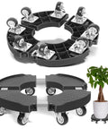 Heavy Duty Plant Caddy With Wheels For Indoor Outdoor Use Rolling Plant Stand With 8 Lockable Casters adjustable diameter