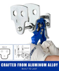 Quad Piston Brake Caliper Press Tool For Quick Replacement Of Single Dual And Quad Calipers, shown in ergonomic design