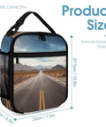 Reusable Insulated Lunch Box With Side Pocket And Detachable Handle For Work Picnics And Camping Large Capacity Tote Bag