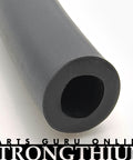 Close-up of rubber hose from One Quarter Inch Fuel Line Hose Kit With Clamps And Valves For DIY Lawn Mower Repair 6.6 Ft Long Replacement Line
