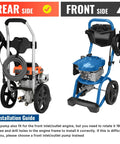 Seven Eighths Inch Shaft Vertical Pressure Washer Pump 3000 PSI At 2.5 GPM Replacement with rear and front inlet configurations