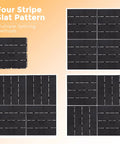 Four stripe slat pattern shown in gray interlocking deck tiles waterproof outdoor flooring 12x12 inches gray 27 piece set