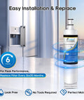 Two Pack Fridge Water Filter Replacements Using 0.5 Micron Coconut Shell Carbon Compatible With Whirlpool Everydrop Filter 5