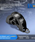 Premium Heavy Duty Five Piece Engine Motor And Transmission Mount Kit Straight Swap For Honda Civic 1996 Through 2000 1.6L L4 And Acura El Drop Dead Solid front left lower motor mount detail.