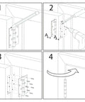 Installation steps for Rounded Matte Black Door Hinges Set Three And A Half Inch Five Eighths Inch Radius Thirty Pack