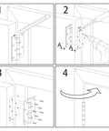 Installation guide for Top Shelf Rounded Door Hinges In Matte Black Coating Measuring 3.5 Inches for easy cabinet fittings.