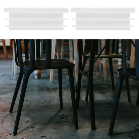 20 Pack White Plastic Square Tube Plugs For Chair And Table Legs End Caps No Slip Grip Durable Furniture Protectors on chairs