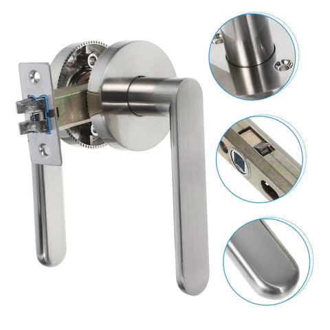 Interior Passage Door Handle Set With Sleek Knob And Lever For Bedrooms And Storage Rooms Easy To Install With All Hardware Included