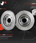 Beef Up Braking With 11.02 Inch Front Vented Disc Brake Rotors And Ceramic Pads Kit For Hyundai Elantra 2011 to 2016 Elantra Coupe