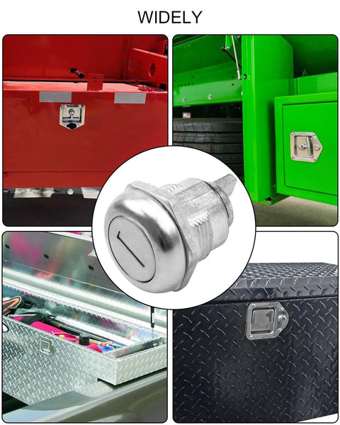 One Key For All Toolbox Locks 4 Pack Keys Alike 5 8 Inch Lock Cylinders Fit T Handle Tool Boxes and Truck Toolboxes close-up