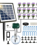 Solar Drip Irrigation Kit 50Ft With Timer Automatic Garden Watering System That Draws Water From Any Bucket Or Container