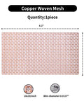 DIY Copper Mesh Jewelry Organizer Sheet 8.2 By 11.8 Inches 18 Mesh Earring Display Grid shown with measurements