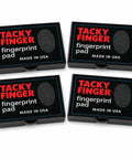 Top Shelf Premium Inkless Fingerprint Tacky Sheets For Notary And Legal Forms Black 4 Pack Crisp Clear Impressions No Fuss Smooth Office Verification Run, showing four inkless fingerprint pads.