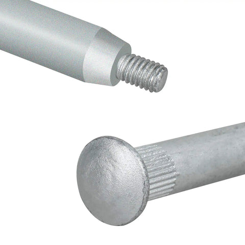 Close-up of zinc plated steel pins from Door Hinge Pin Repair Kit For 2007 2018 Jeep Wrangler Pack Of Four