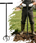 Heavy Duty Hand Tiller For Gardening With Long Handle Claw Twist Tiller Manual Soil Cultivator And Lawn Aerator For Raised Beds And Vegetable Garden Powder Coated Steel Rust Resistant in use