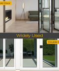 Matte Black Pocket Door Lock Set, No Key Needed Privacy Latch for Bedroom and Bathroom on bi-fold and double doors
