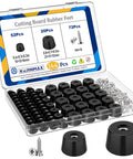 No Slip Rubber Feet For Cutting Boards With 304 Stainless Steel Screws 144 Pcs Two Sizes in plastic case