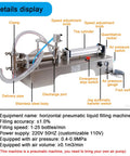 Heavy Duty Pneumatic Liquid Filler With Stainless Steel Construction Configures Single Or Dual Heads Hella Durable No Sweat Processing For Wineries And Beverage Lines 110 To 220 V Industrial Rig, detail view showing speed adjustment, discharge port, and stainless steel body.