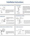 Installation instructions for 4W LED Landscape Lights 8 Pack Low Voltage Outdoor Lighting showing assembly steps.