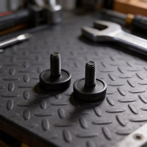 Beefy Lock Bolt Clamp Screw Replacement Kit 265674-6 for DTM50 and TM3000C with outer flange washer on workbench