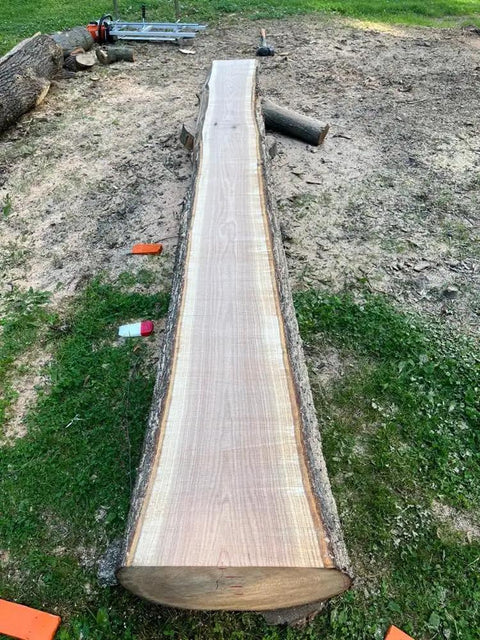 Rail Mill Guide System 9 Ft With 3 Crossbar Kits For Chainsaw Mill used on large log for smooth, straight, level cuts