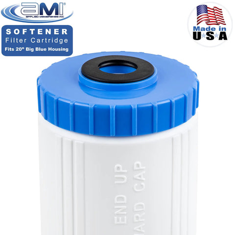 Premium 4.5 By 20 Inch Hard Water Filter Cartridge Harnesses Ion Exchange to Toss Out Hardness Minerals and Kick Limescale.
