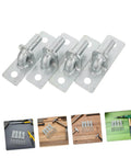 Top Shelf Wall Mounted Gate Hinges 4 Pack Swinging Barn Door Brackets with sturdy silver steel mounting plates.