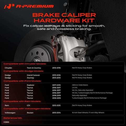 Upgrade Your Ride With This Premium Rear Left Right Disc Brake Hardware Kit For Chrysler Town Country Dodge Grand Caravan Ford Explorer Taurus And More Models To Keep Your Brakes Gripping tight And Safe On Every Bumpy Road. brake caliper hardware kit with disc and caliper close-up