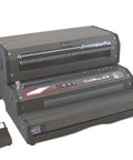 All-In-One Electric Coil Binding Machine with Punch, Inserter and Crimper - 54 Pin, 4x5mm Oval Holes, 4:1 Pitch, foot pedal