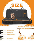 Dog Car Seat Cover For Back Seat In Trucks Washable Nonslip Bench Seat Protector For Pet Hair And Scratches fits 61 inches