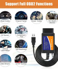 USB OBD2 Adapter with Forscan Support for Ford F150 F250 and More, diagnostic tool features, includes HS MS CAN switch
