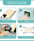 Automatic Commercial Dumpling Skin Maker Machine One Touch Operation Adjustable Thickness Knob Creates Authentic Handmade Texture A Real Game Changer For Busy Kitchens And Restaurants - step-by-step operation guide showing dough placement and control settings.