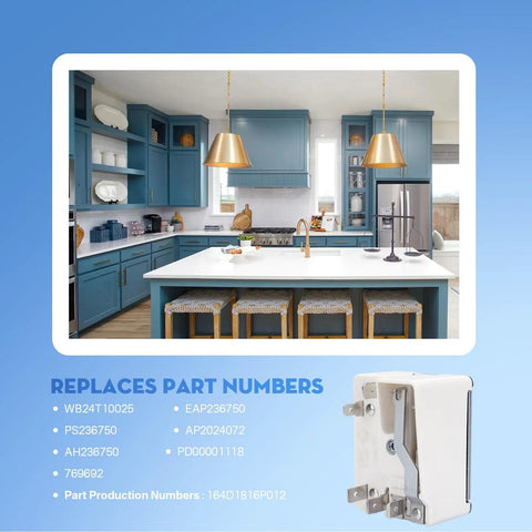 8 Inch Electric Range Burner Infinite Control Switch Replacement in modern kitchen, easy swap compatible with Hotpoint Kenmore Sears brands