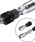 Bike Crank Extractor And Bottom Bracket Remover Kit With 16mm Spanner Wrench For Square Taper Cranks in black and silver