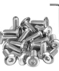 Top Notch M6 X 115mm Countersunk Bolts Flat Head Hex Socket Cap Screws With Included Allen Wrench 304 Stainless Steel set of screws