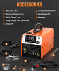 3 In 1 MIG Welder 110V Flux Core TIG Lift Stick Gasless Wire Welding Kit with accessories including gun and clamps