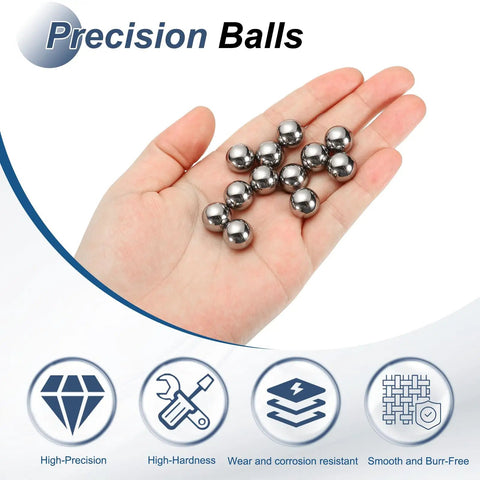 Tough As Nails 20 Piece Full Box Set 12 Mm 15 32 Inches Chrome Steel Ball Bearings G50 Precision Ground in hand.