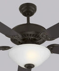 Haven 52 Inch Bronze Ceiling Fan With LED Light And Pull Chain, 5 MDF Blades, 3241 CFM, Bowl Light for Cozy Ambience