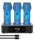 DJI Avata 2 Battery Charging Hub 100W Beast Fast Charger For Avata 2 Drone, 3 Battery Parallel USB C Charge, LED Screen Display